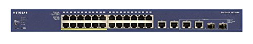 NETGEAR FS728TLP 28-Port Fast Ethernet 10/100 Smart Managed Pro PoE Switch, with 12 x PoE at 100 W, 6 x 1G Gigabit Copper/SFP, Rackmount and ProSAFE Lifetime Protection