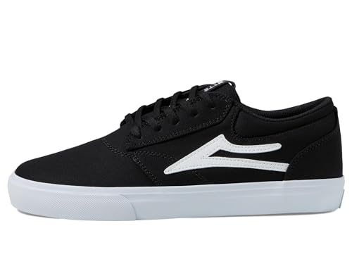 Lakai Griffin Mens Skate Shoes, Black Canvas, 12