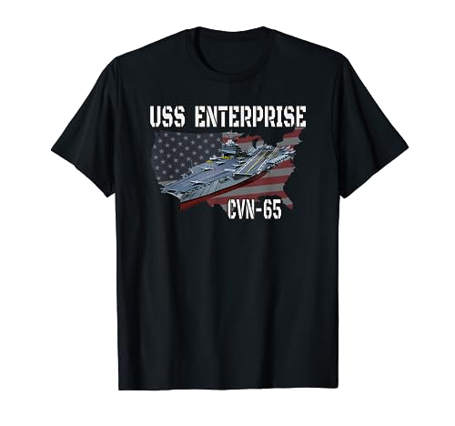 USS Enterprise CVN-65 Aircraft Carrier Veterans Day T-Shirt