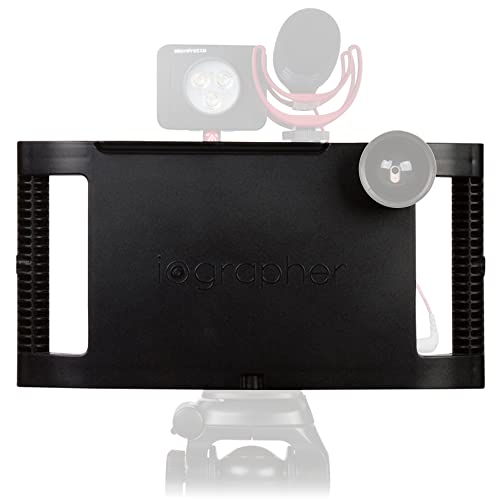 iOgrapher iPad Case with Handles for Tripod Compatible w/iPad 9.7 - iPad Camera Mount for iPad Air 1 & 2, iPad Pro 5th & 6th Gen - iPad Video Rig for Photography & Filmmaking - Includes 3 Cold Shoes