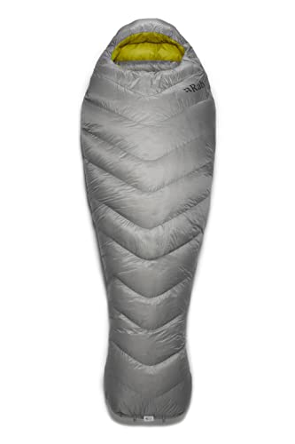 Rab Mythic 400 Down Insulated Lightweight Mummy Sleeping Bag for Climbing and Mountaineering - Cloud - 20 Degree, Regular, Left Zip