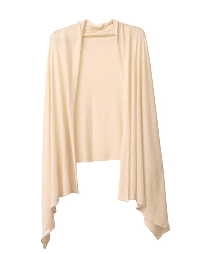 Pang Wangle Exquisite Wrap or Shawl in Soft Recycled Cotton | Can be used as a Scarf around the Shoulders or Head | Enhanced with Insect Shield Bug Repellent for Stylish Comfort, Sandshell