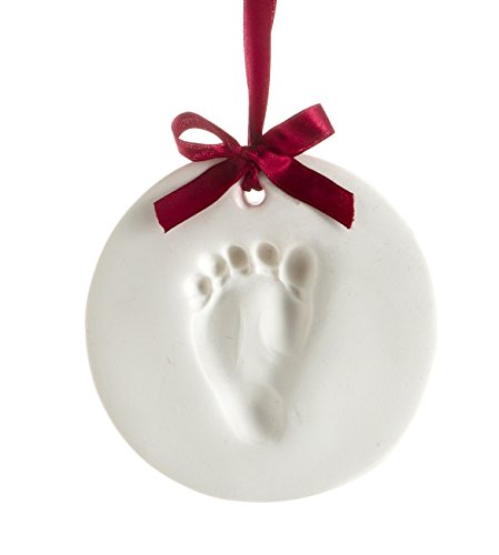 Pearhead Babyprints Christmas Ornament, Baby's First Christmas Ornament, Classic Baby Holiday Keepsake, Newborn Handprint or Footprint Clay Kit, Easy No-Bake DIY Clay Impression, Gender-Neutral Christmas Baby Gift