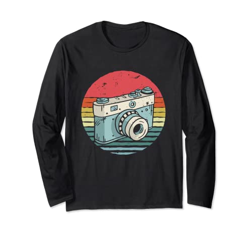 Photography Camera Photographer Cameraman Retro Vintage Long Sleeve T-Shirt