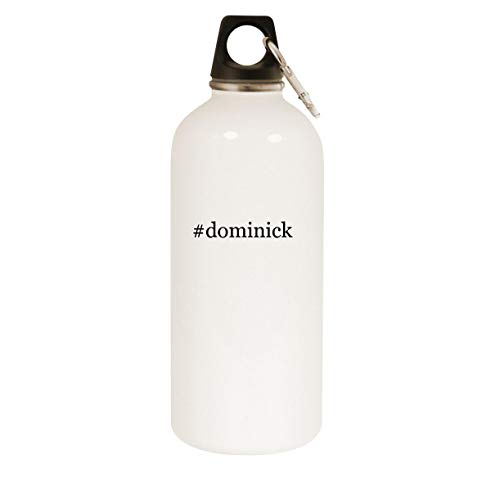 Molandra Products #dominick - 20oz Hashtag Stainless Steel White Water Bottle with Carabiner, White