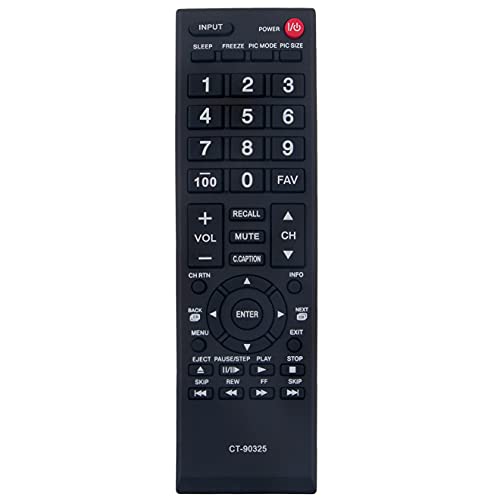 CT-90325 CT90325 Replace Remote Control fit for Toshiba TV 19AV600 19AV600U 19AV600UZ 37E20U 39L1350U 39L22U 40L5200 40L5200U 50L2400 55S41U 65HT2U