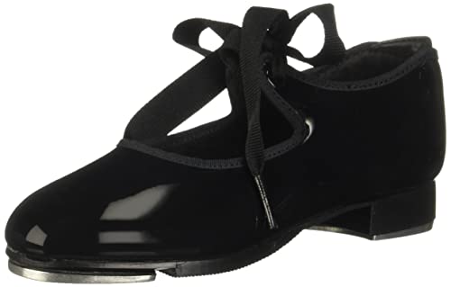 Capezio girls Jr. Tyette Tap Shoe, Black Patent, 10 Toddler M