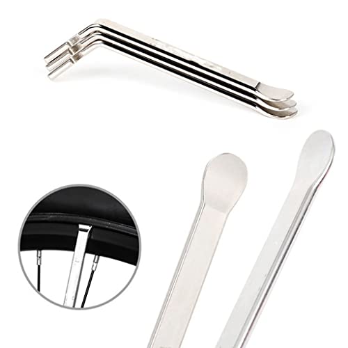 YÁSEZ 3PCS Cycling Tire Lever Pry Up Tool Type Metal Bar Stainless Steel Bike Wheel Remover Repair Tools