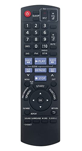 New N2QAYB000514 Replace Remote Fit for Panasonic Home Theater Receiver SC-PT480 SA-PT480 SC-PT480P-K SAP-T480P SCPT480 SAPT480P