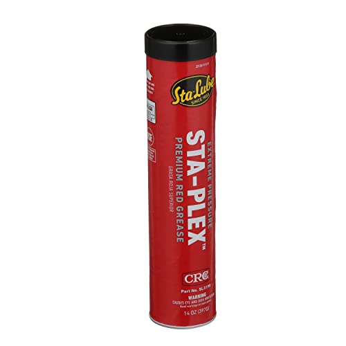 Sta-Lube Sta-Plex Extreme Pressure Premium Red Grease SL3190 – 14 Oz., Multi-Purpose Lithium Complex Grease