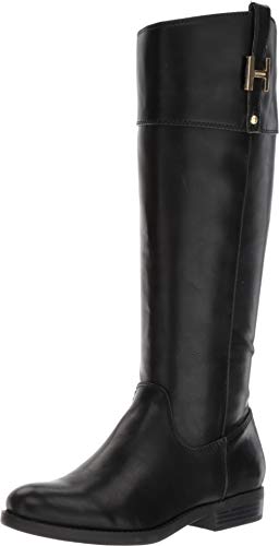 Tommy Hilfiger Women's SHYENNE Equestrian Boot, Black, 8