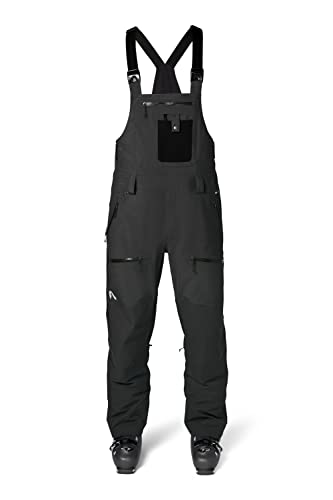 Flylow Men's Baker Perm Bib Waterproof Breathable Ski and Snowboard Pants - Black - Large