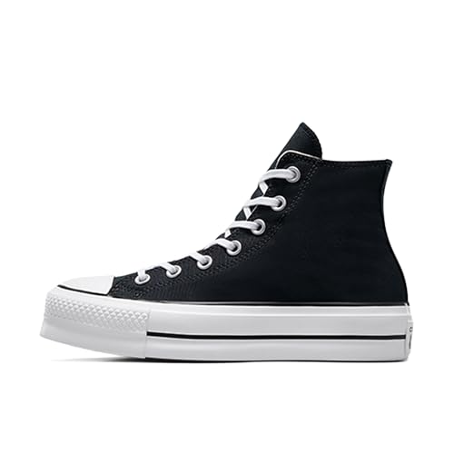 Converse Women's Chuck Taylor All Star Lift High Top Sneakers, Black/White/White, 9.5 Medium US