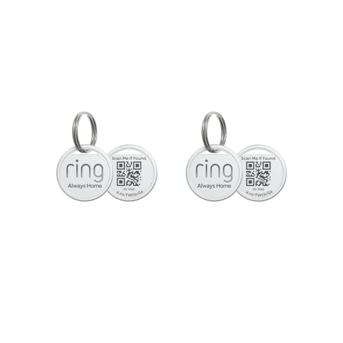 Ring Pet Tag | Easy-to-use tag with QR code | Real-time scan alerts | Shareable Pet Profile | No subscription or fees | 2-pack