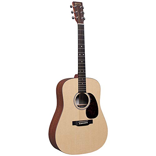 Martin Guitar X Series D-X1E Acoustic-Electric Guitar with Gig Bag, KOA Pattern High-Pressure Laminate, D-14 Fret, Performing Artist Neck Shape