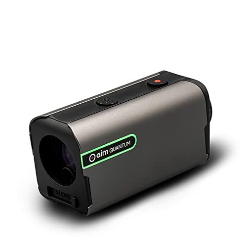 GOLFBUDDY Aim Quantum Laser Rangefinder, Sleek Pocket Rechargeable Golf Rangefinder, Easy Pin Finder Mode, Putting Range 2 to 880 Yards, Accurate & Faster Measurement, 7X Magnification, Case Included