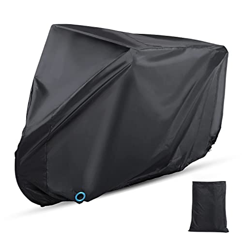 Bike Cover, Waterproof Outdoor Bicycle Cover with Lock Hole for Mountain Road Bikes