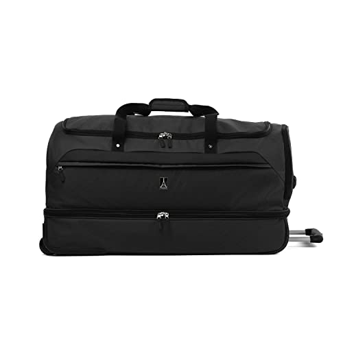 Travelpro Roadtrip 30' Drop-Bottom Wheels Rolling Duffel Bag Luggage 3 Large Packing Cubes Included Men, Women, Ash Black, Inch