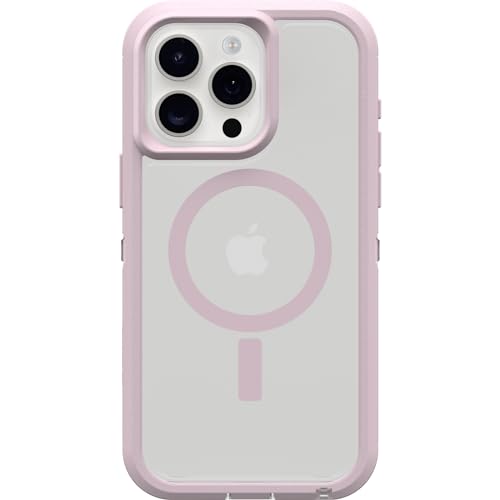OtterBox iPhone 15 Pro MAX (Only) Defender Series XT Clear Case - MOUNTAIN FROST (Clear), screenless, rugged , snaps to MagSafe, lanyard attachment