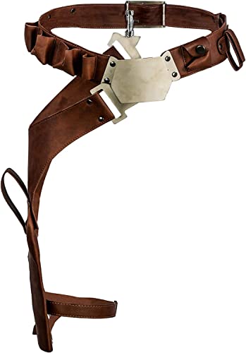 WELLMILLER Han Solo Cosplay Belt Holster Pu Leather Costume Accessories Props Update Version