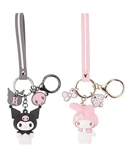 Mtoye Cute Kawaii Accessories Anime Keychain Adorable Premium Quality Cartoon Keychain Keyring Key Purse Handbag Charms