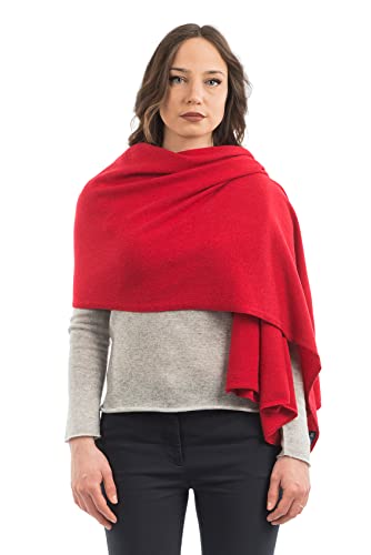 Dalle Piane Cashmere - Stole cashmere blend - Made in Italy, Color: Red, One Size