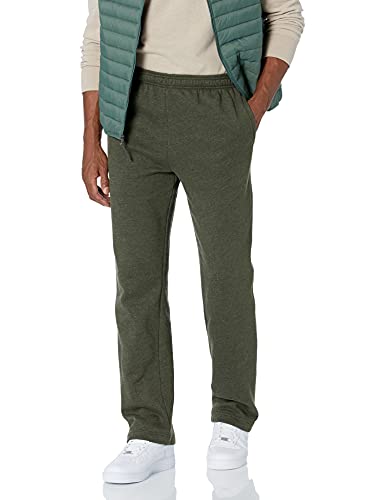 Amazon Essentials Men's Fleece Sweatpant (Available in Big & Tall), Olive Heather, Large