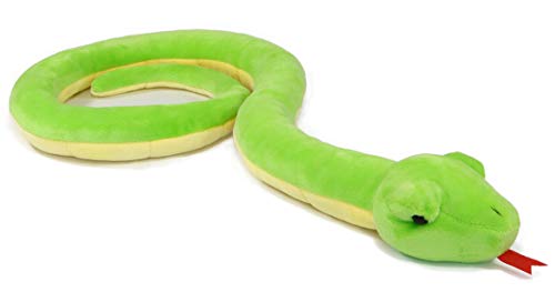Ice King Bear Lifelike Green Snake Stuffed Animal - Plush Toy (Coiling)