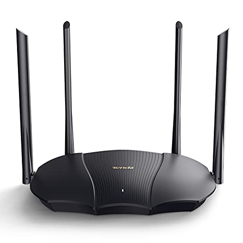 Tenda WiFi 6 AX3000 Smart WiFi Router, Dual Band Gigabit Wireless Internet Router, 3 Gigabit LAN Ports, OFDMA+MU-MIMO, Parental Control+Remote Control, Easy App Setup, RX9Pro(Black)