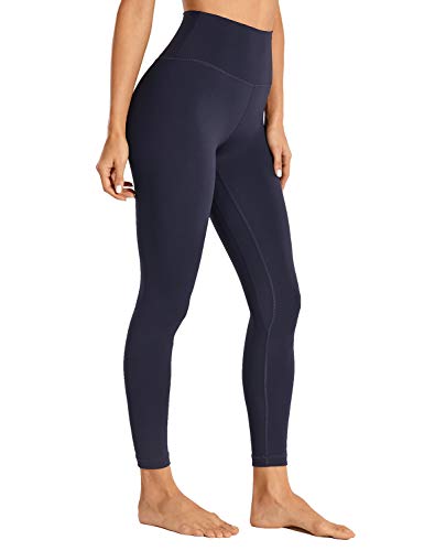 CRZ YOGA Women's Naked Feeling Yoga Pants 25 Inches - 7/8 High Waisted Workout Leggings Navy X-Small