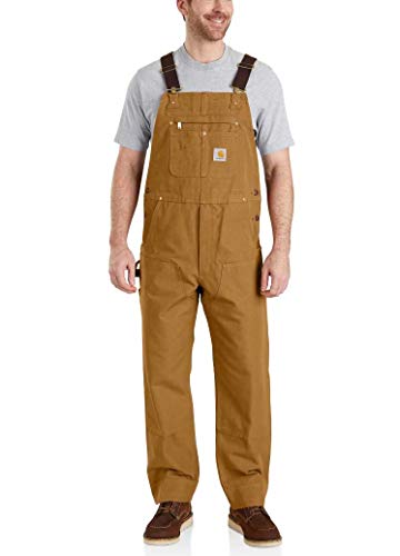 Carhartt Men'sRelaxed Fit Duck Bib Overall Carhartt Brown,L32-W38