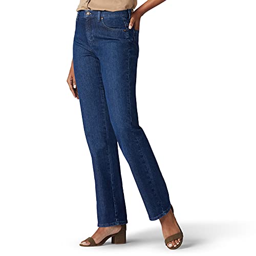 Lee Women's Relaxed Fit Straight Leg Jean, Meridian, 10 Short
