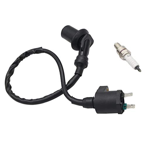 OTOHANS AUTOMOTIVE Engine Ignition Coil Spark Plug Compatible with GY6 50cc-150cc Motorcycle Honda ATV Dirt Bike Taotao Kymco Scooter Moped Go Kart