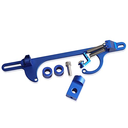 YIUIY 4150 4160 Series Throttle Body Cable Bracket Billet Aluminum Anodized Throttle Cable Bracket Adjustable (Blue)
