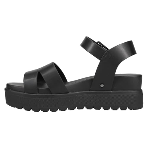 MIA Womens Maya Platform Athletic Sandals Casual Mid Heel 2-3' - Black - Size 8 M