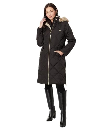 LAUREN Ralph Lauren Diamond Puffer Detachable Hoodie Black LG