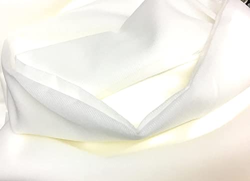 Valentina Textile Inc White or Black French Woven Tricot INTERFACING -Fusible Light Weight(5 Yard, White)