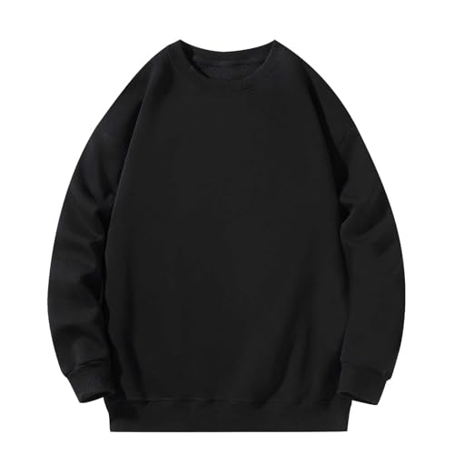 Dademeo Personalized Gifts Unisex Men Hoodie Pullover Sweatshirt Basic Cotton Warm Solid Jumper Shirt Winter Fashion Oversized Hoodie Clothes Black