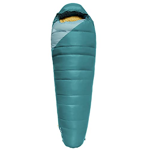 Kelty Cosmic 20 Degree 550 Down Fill Sleeping Bag for 3 Season Camping, Premium Thermal Efficiency, Soft to Touch, Large Footbox, Compression Stuff Sack (Women’s)