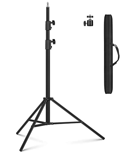 Heavy Duty 9.2 Feet/110'' Light Photography Tripod Stand, Sdfghj Aluminum Spring Cushioned Lighting Stand with Carry Bag for Relfectors Portrait, Softboxes, Umbrellas, Backgrounds, Flash, 280CM