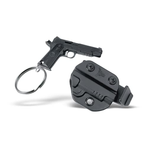 Blade-Tech Mini Pistol Shaped Keychain With Holster and Belt Clip - 1911 Model Holsters