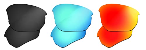 Prizo ORL Polarized Replacement Lenses for Oakley Flak Beta OO9363 Sunglasses - MultiOptions (Black+Red+Blue)