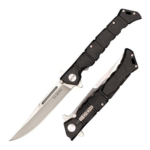 Cold Steel Luzon Series Folding Knife with Pocket Clip, Medium,Black/Silver