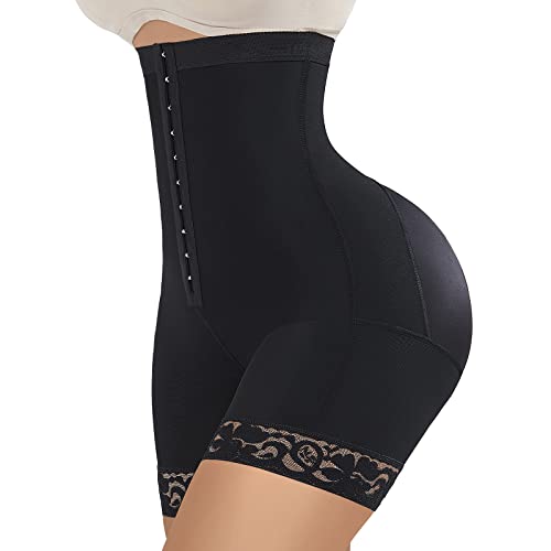 Lover-Beauty Seamless Shapewear Tummy Control Body Shaper Control Panty Firm Boyshorts Black M