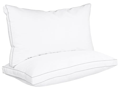 Utopia Bedding Bed Pillows for Sleeping King Size (White), Set of 2, Cooling Hotel Quality, Gusseted Pillow for Back, Stomach or Side Sleepers