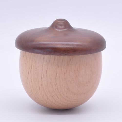 ENVIABELL Acorn Music Box - Handmade Walnut and Beech Wooden Music Box for Boys,Gift for Birthday Mother's Day, Handmade Music Boxes for Women, Handmade Music Boxes Craft