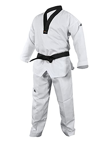 adidas Adi Start II Black V-Neck Black Belt Taekwondo Dobok Uniform - 160
