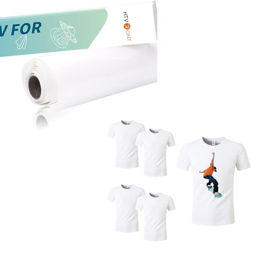 HTVRONT Sublimation HTV for Dark/Light Fabric 5FT Matte and Polyester Sublimation T-Shirts 5 Pack（Size M）