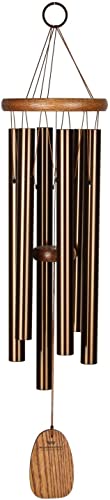 Woodstock Wind Chimes Amazing Grace Chime Medium (24'') Bronze Wind Chime Inspirational and Memorial Gifts Wind Chimes for Outside Patio Home or Garden Decor Christmas Gifts (AGMBR)