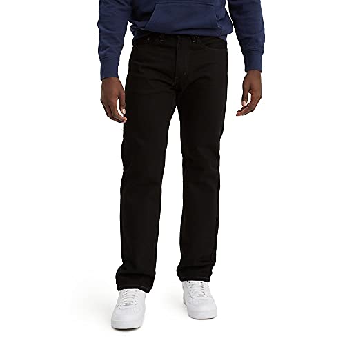 Levi's Men's 505 Regular Fit Jeans (Also Available in Big & Tall), (New) Black-Discontinued, 34W x 32L